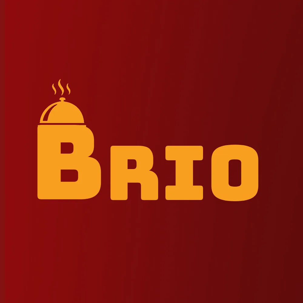 Brio wordmark on red