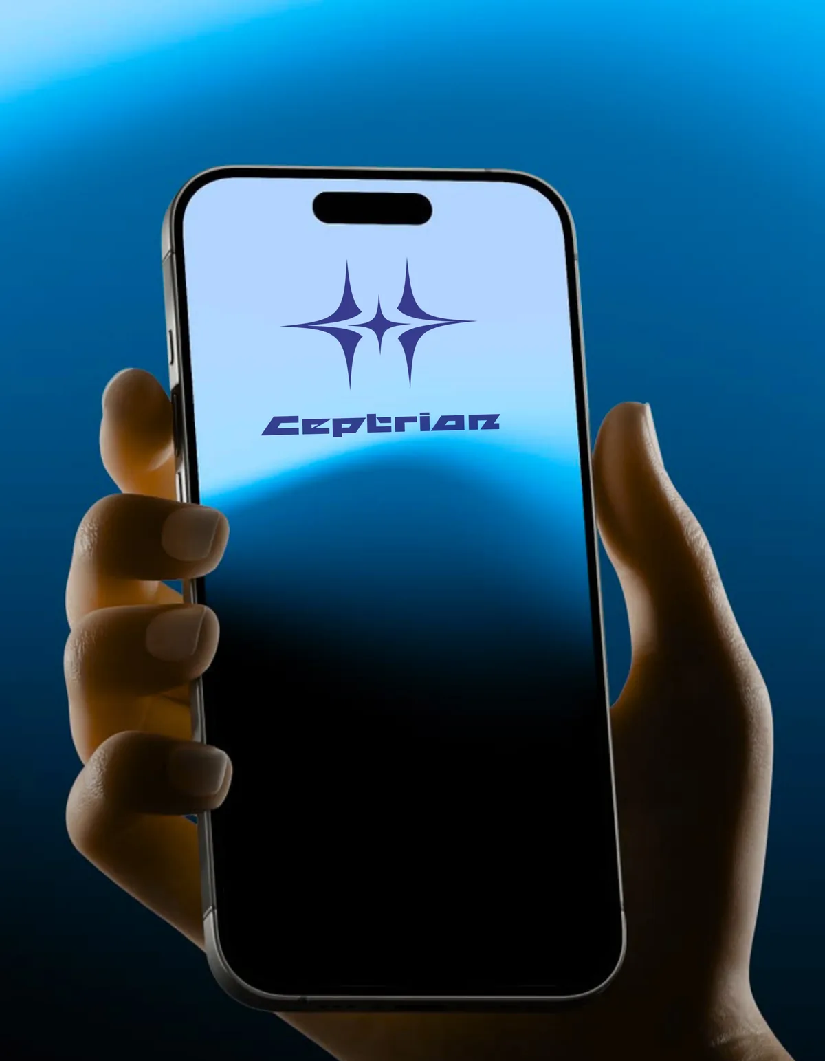 Ceptrion splash screen on a phone